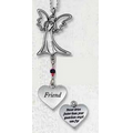 Angel & Heart Car Charm for Friend